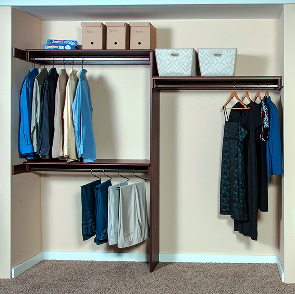 WoodTrac Reach-In Wood-Based Closet Kit