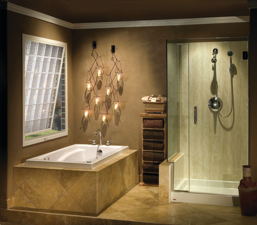 Operable Acrylic Block & Decorative Glass Windows