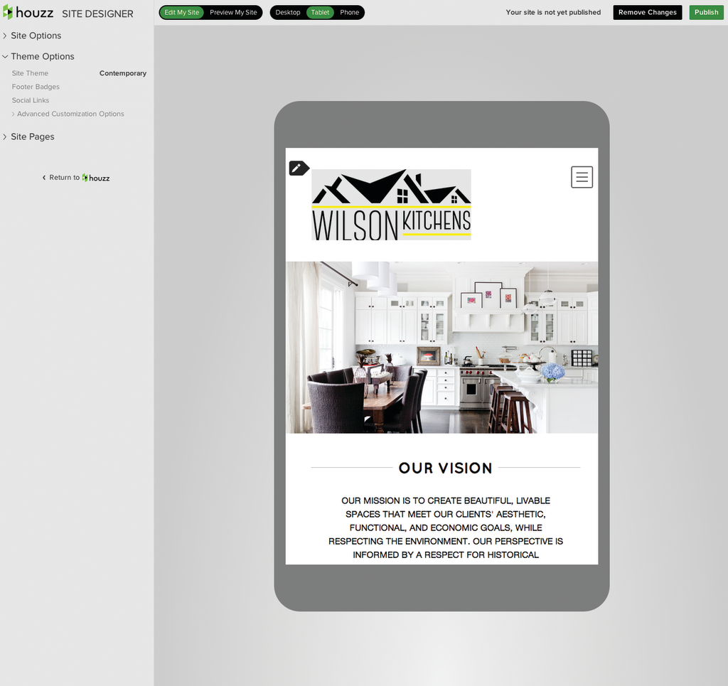 Profiles turn into custom websites
