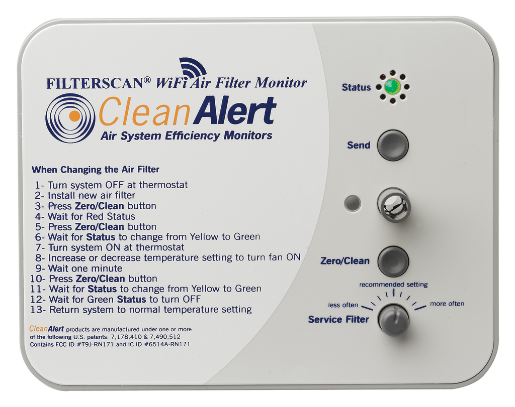 Filterscan WiFi Air Filter Monitor & Notification System