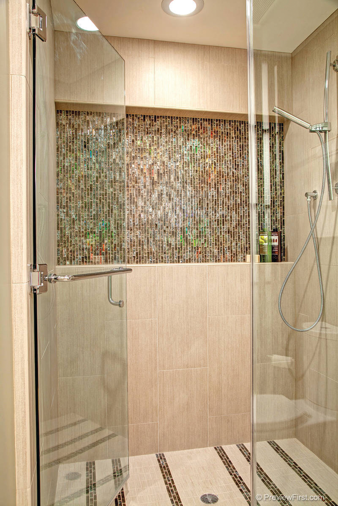 Tile creates a waterfall effect Kitchen & Bath Design News