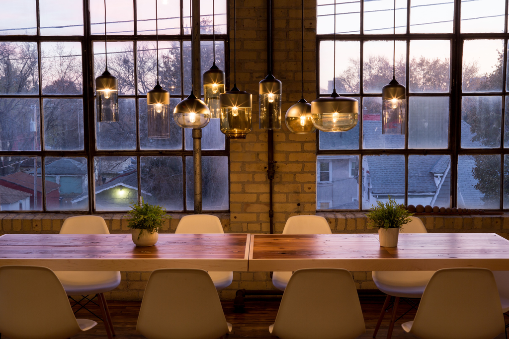Hand-blown glass light series