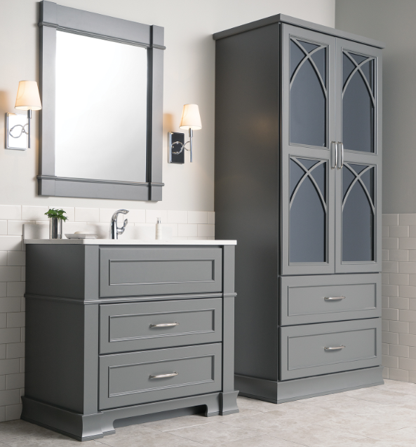 Glass & Mirrored Bath Cabinetry
