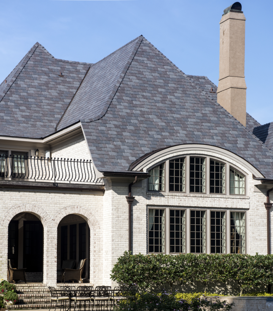Realistic profiles for slate polymer roofing