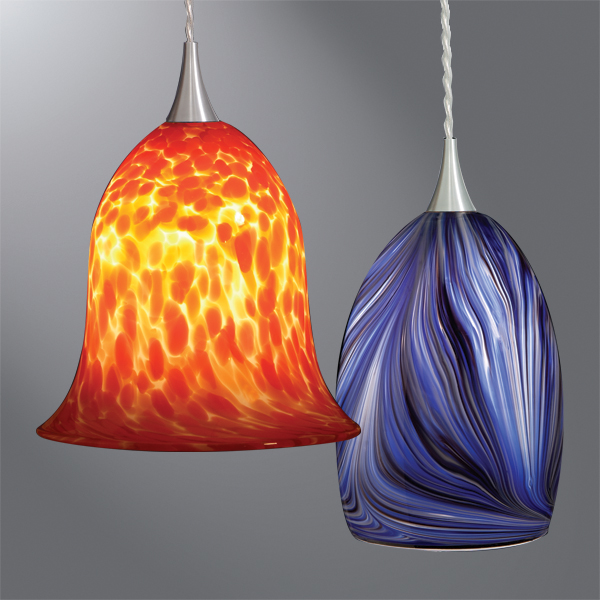 Halo Art Glass LED Pendants