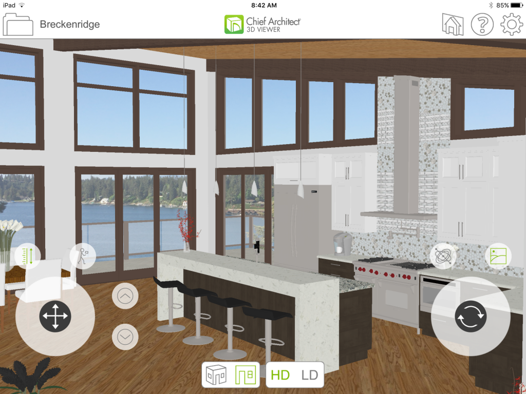 Virtual reality walk-through of models