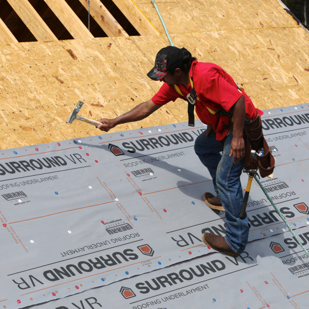 Synthetic roofing underlayment