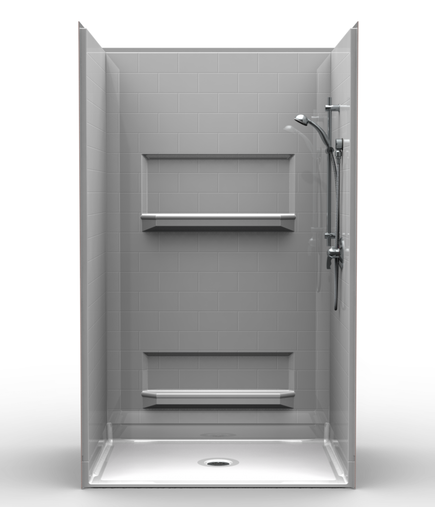 Shower with barrier free option
