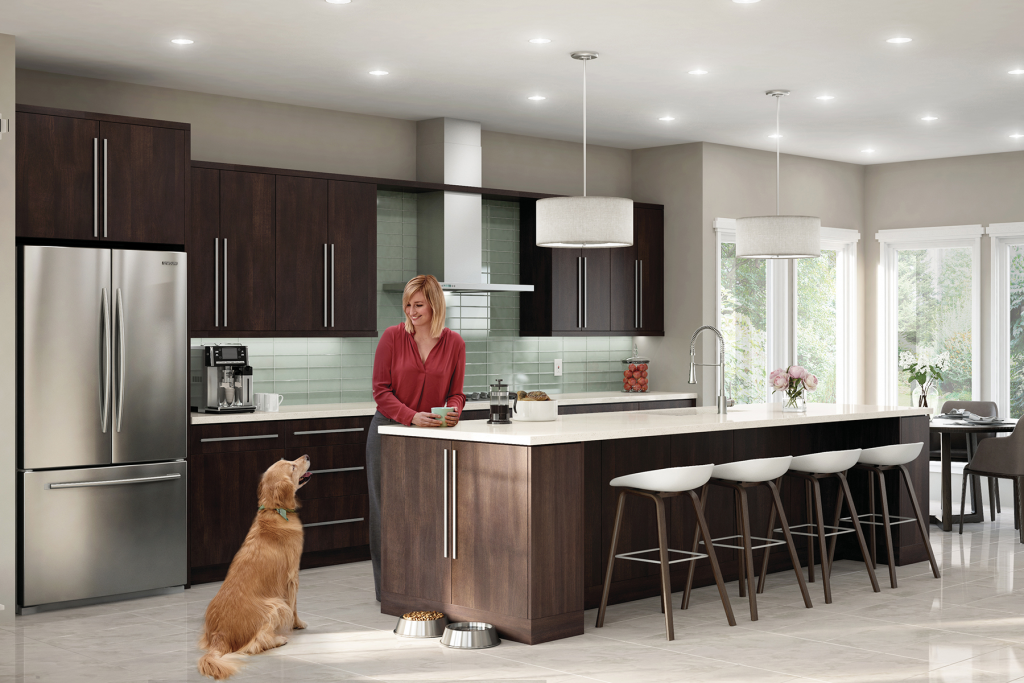 Frameless cabinetry with Quick Ship delivery option