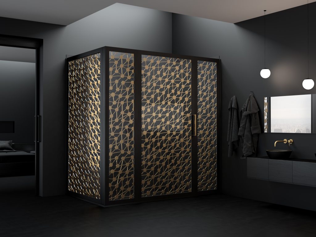 Coastal Shower Doors INSIDERS_Bathroom-Gold-Swing_FINAL