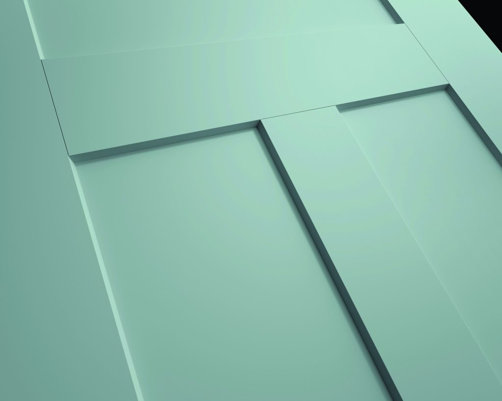 Smooth-Star Shaker-Style Door_Angle, Therma-Tru