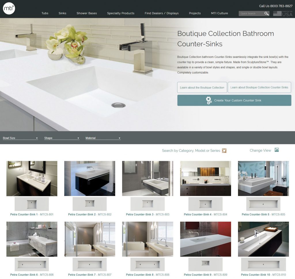 Designing, ordering integrated counter-sink