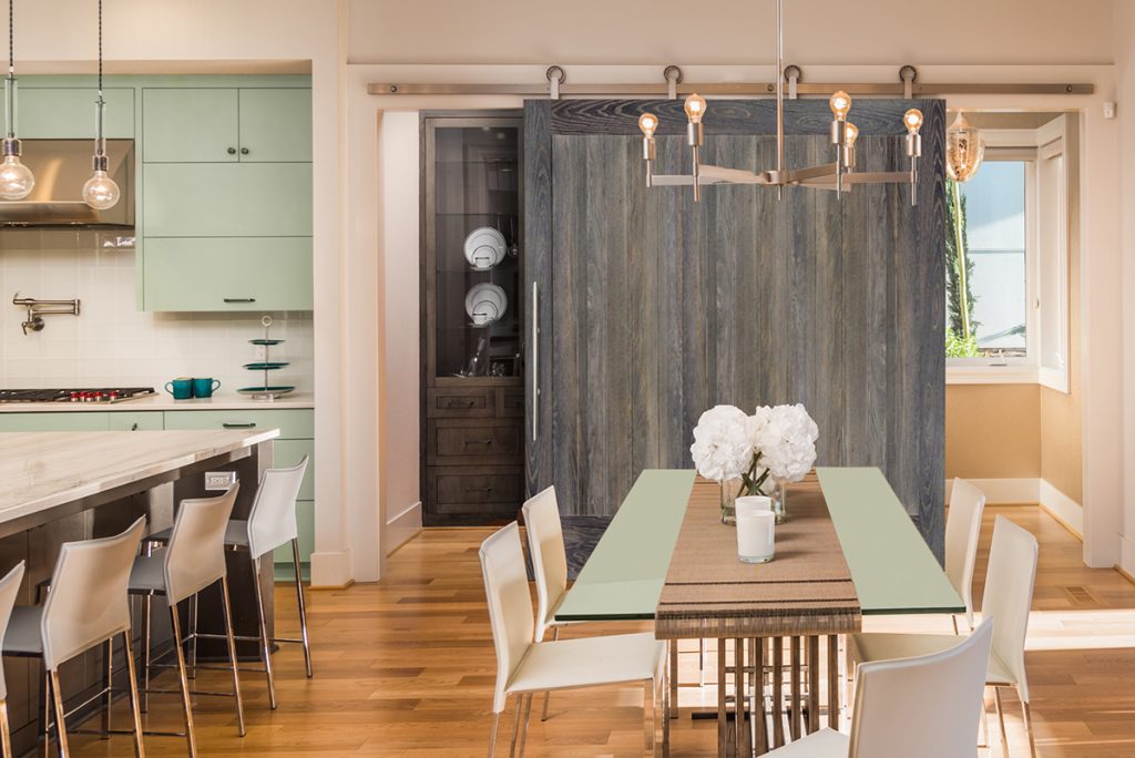 Custom, oversized wood door