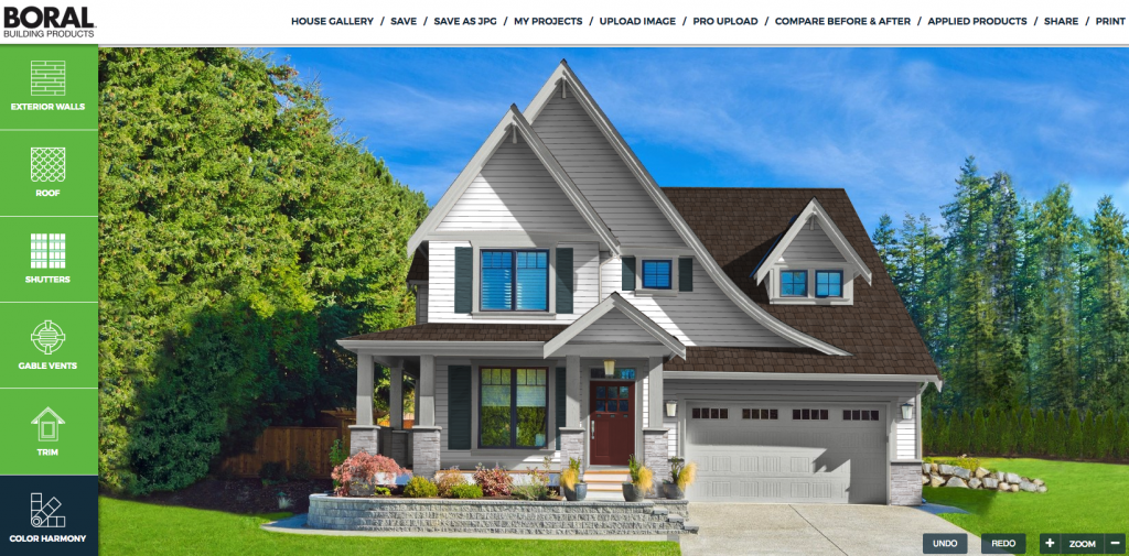 Visualization tool for home exteriors