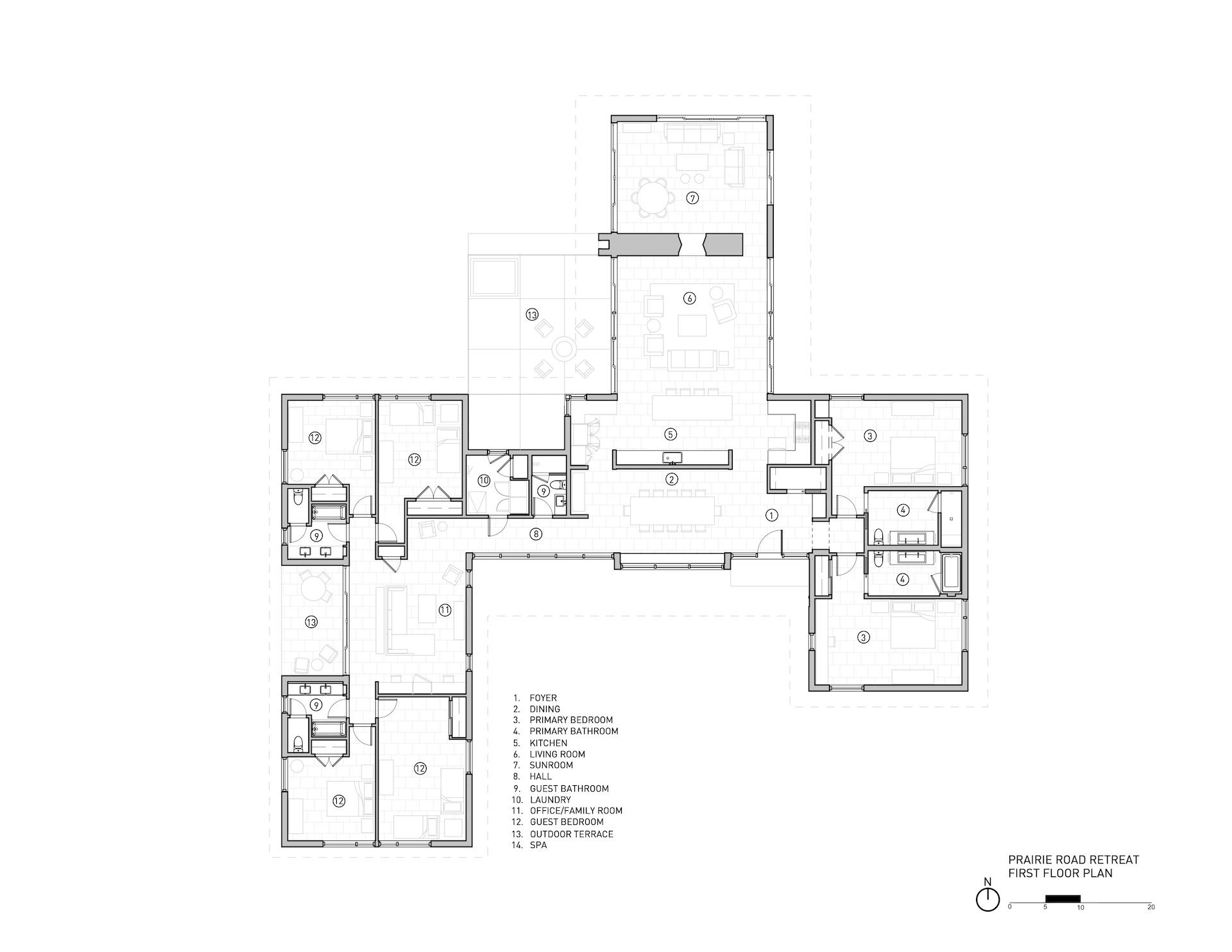 Prairie Road Retreat First Floor Plan