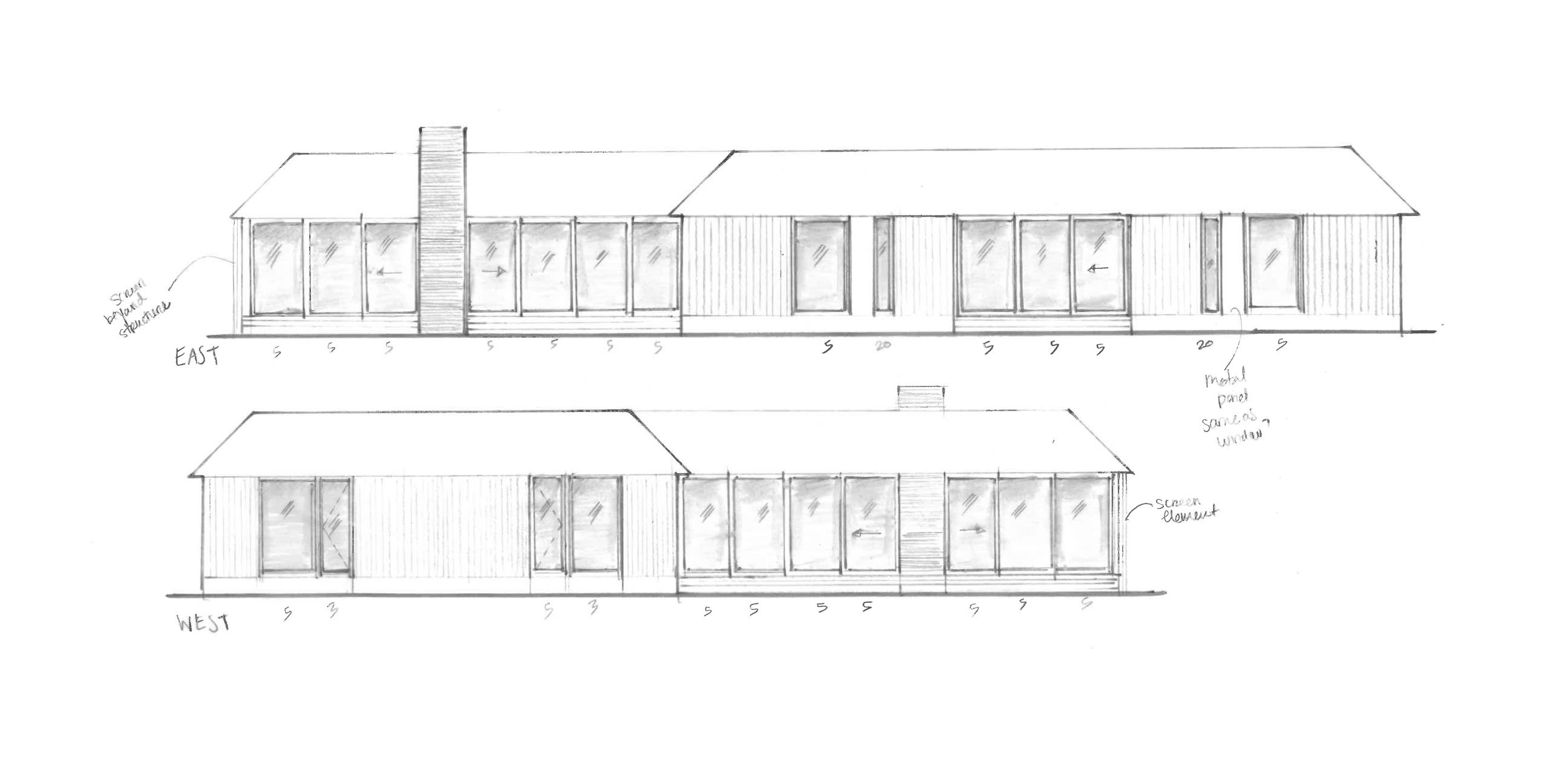 Prairie Road East-West Elevation