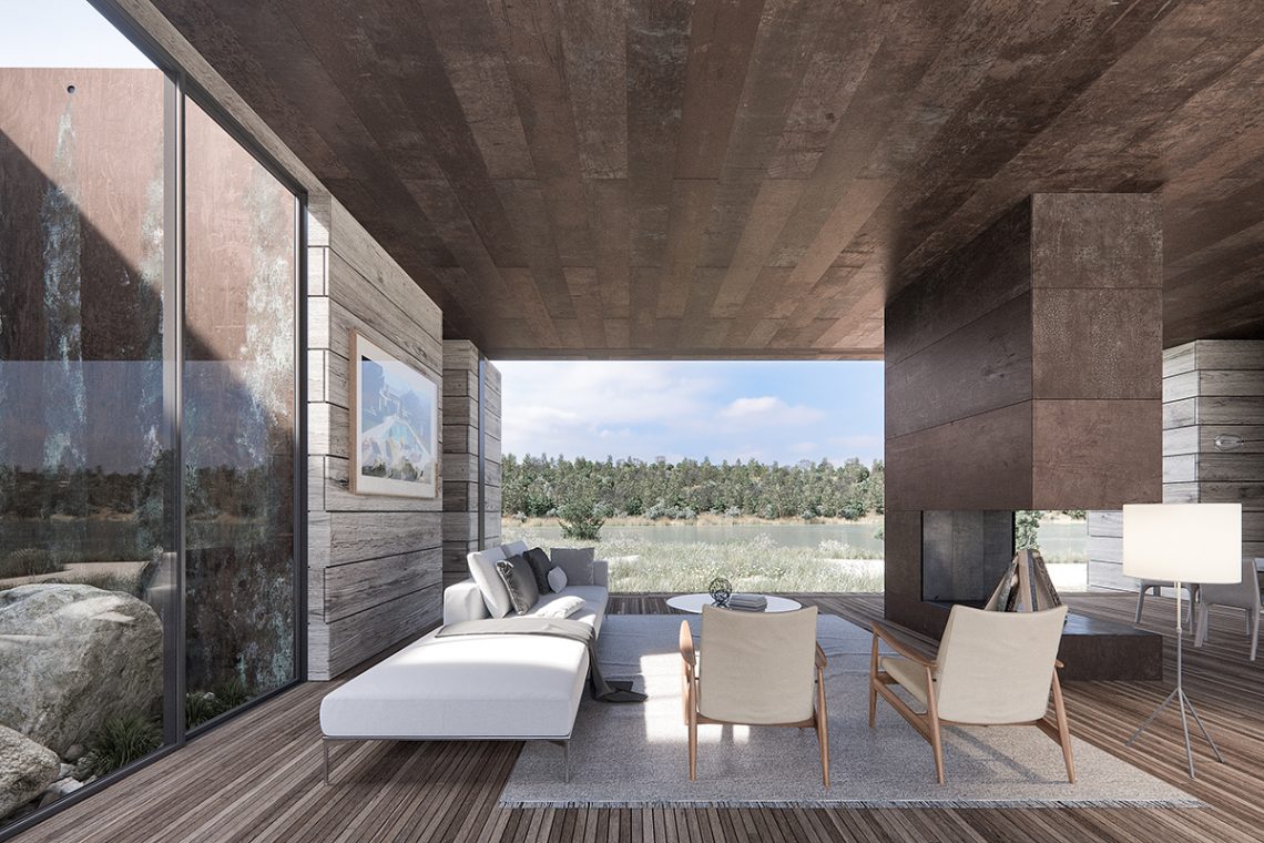 Parti Shot Morris Cove by Bates Masi + Architects Residential Design