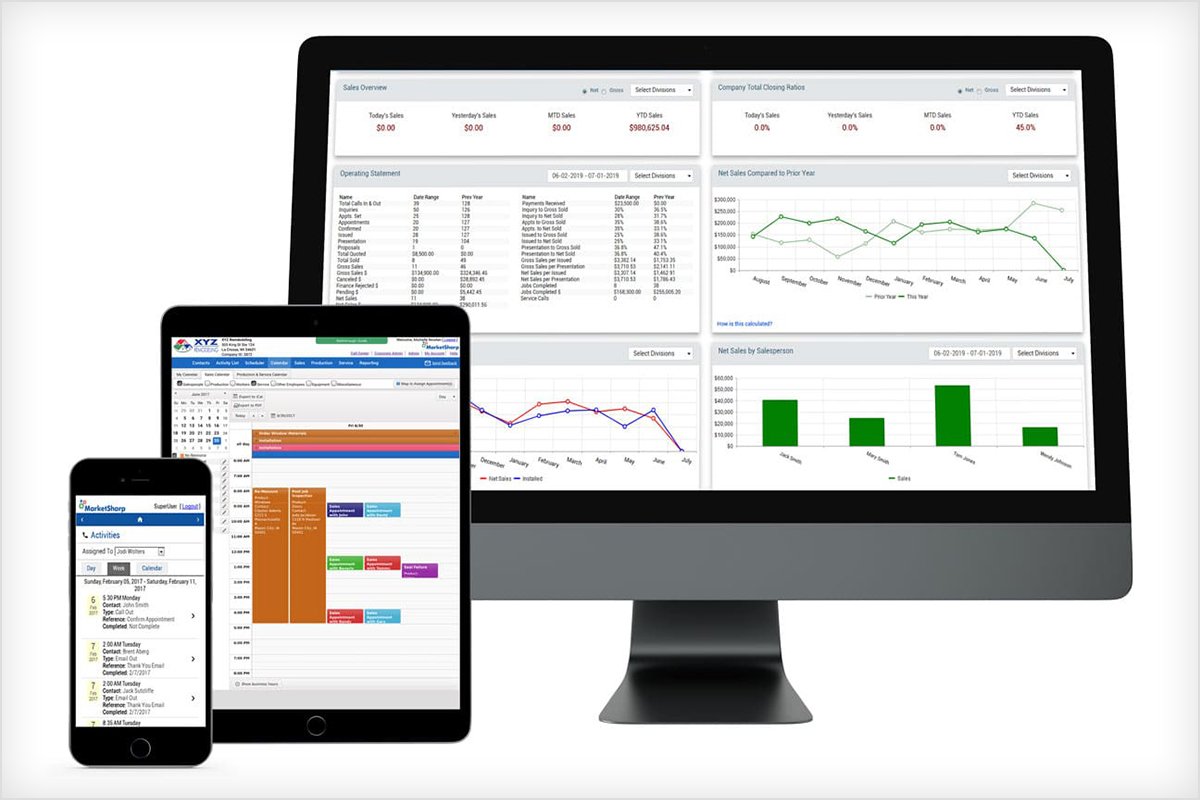 CRM software features mobile accessibility, task scheduling, project