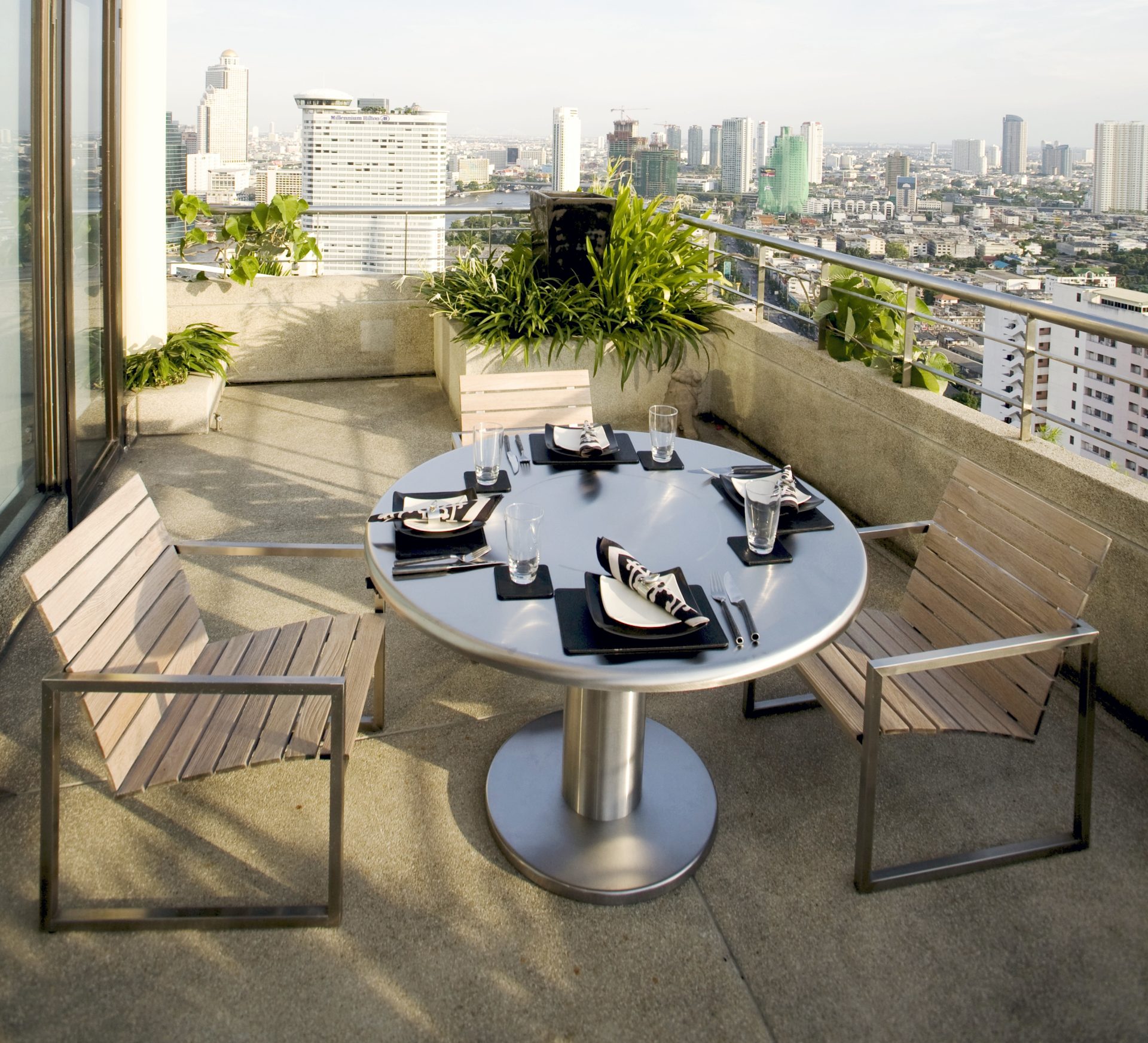 cnd teppanyaki grill table round cookndine rooftop (24) Kitchen