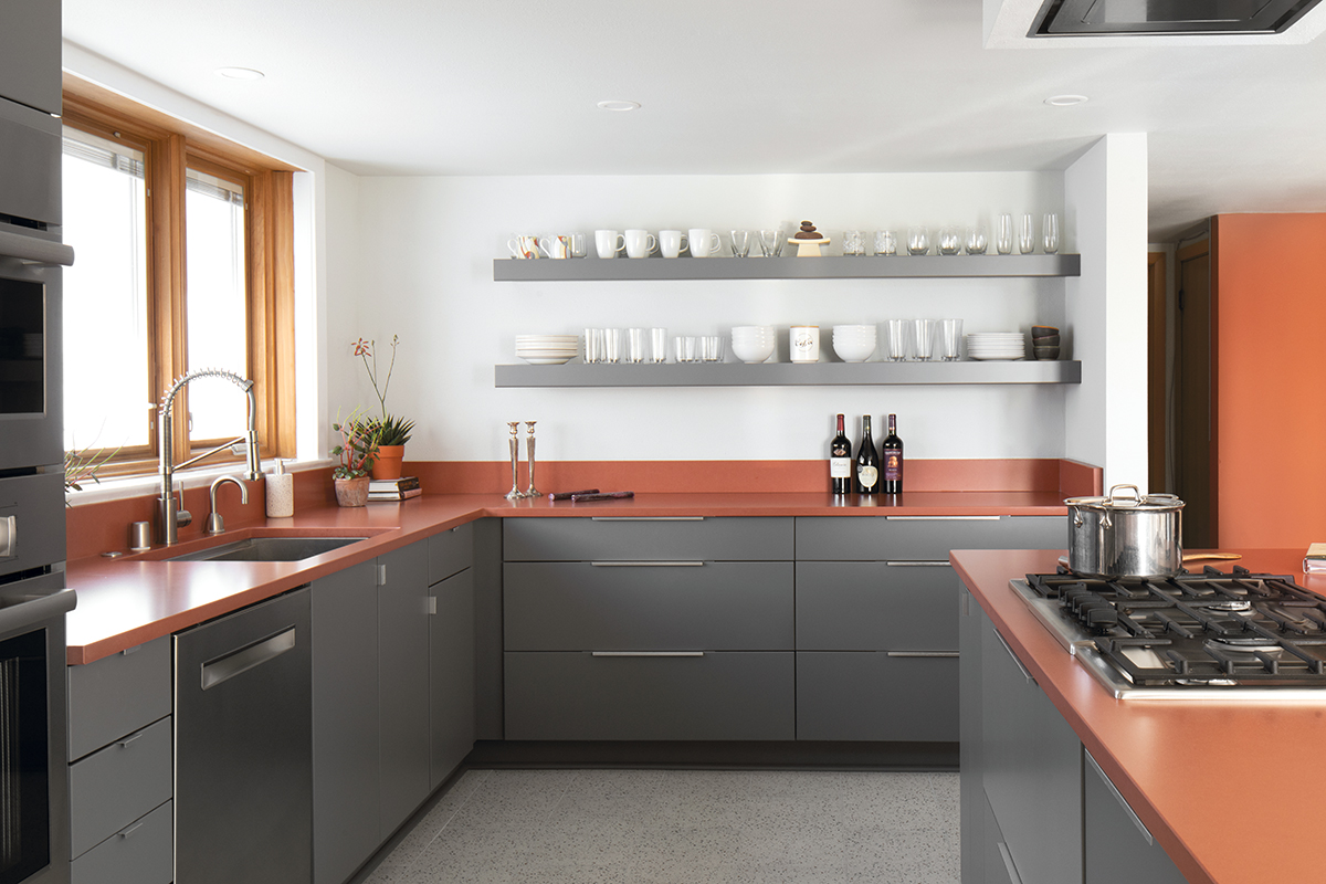 Kitchen Renovation featuring Silestone Arcilla Red Quartz