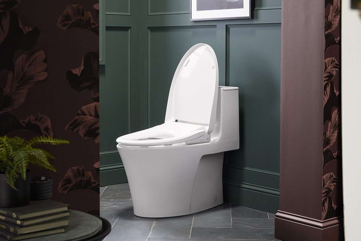 Low-profile bidet seat