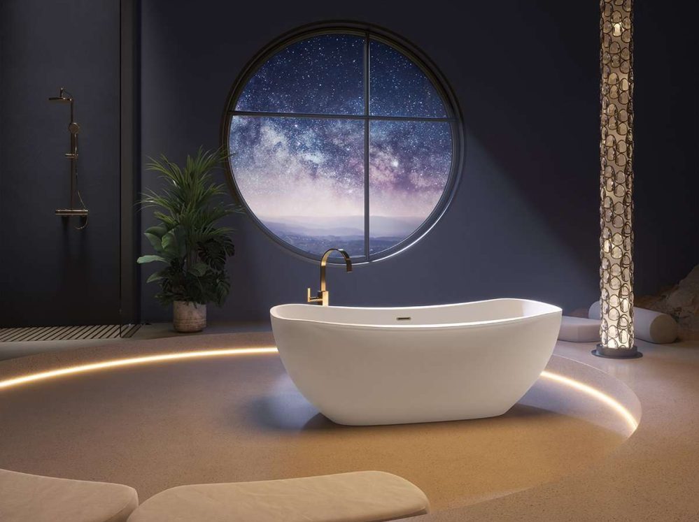 Freestanding tub for two