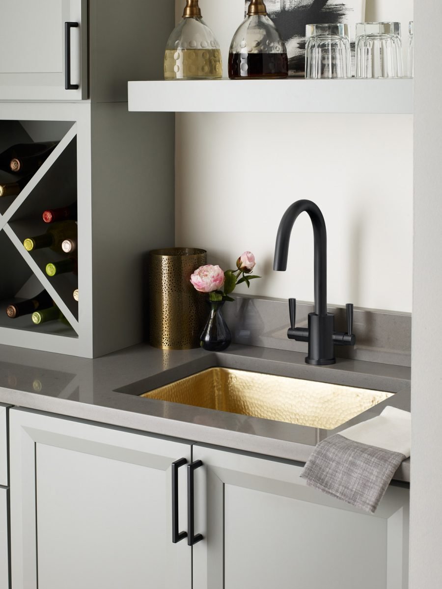 Hammered Brass Bar/Prep Sink