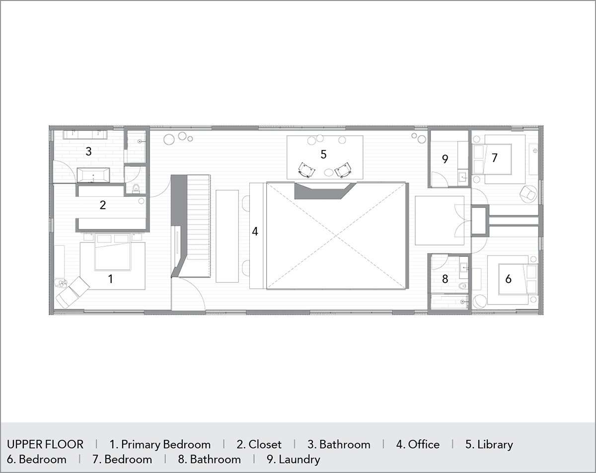 Upper floor plan
