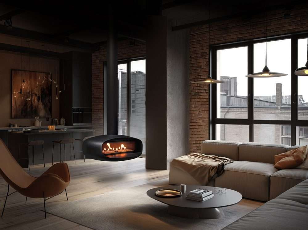 Oval fireplace