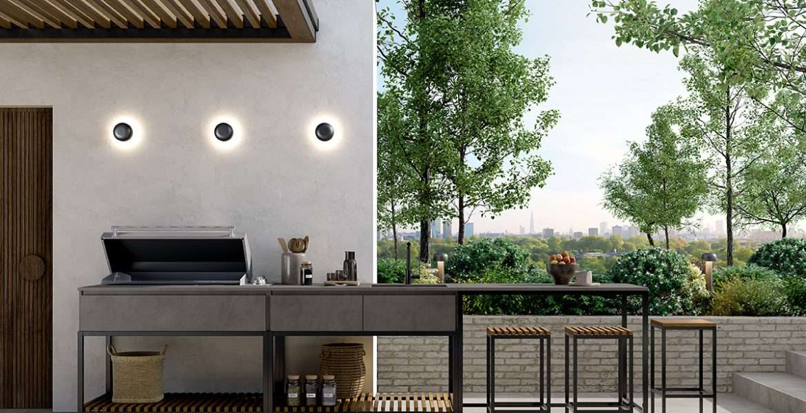 Outdoor cooking station with grill