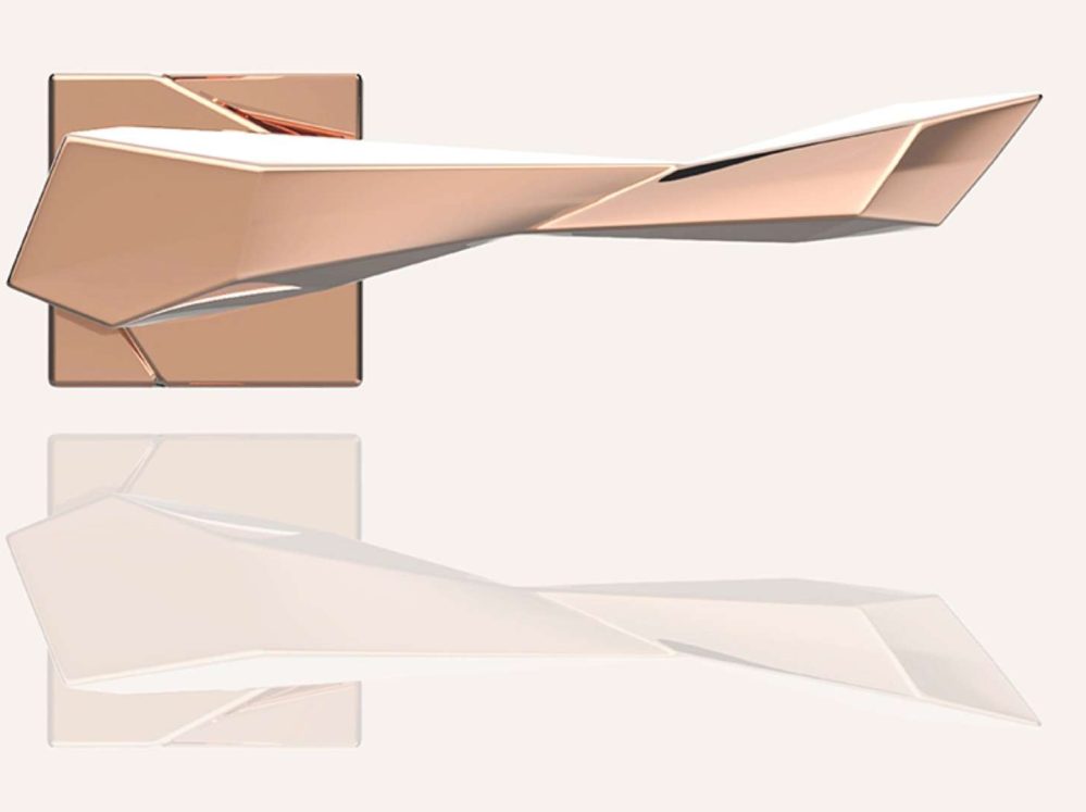 Faceted door handle